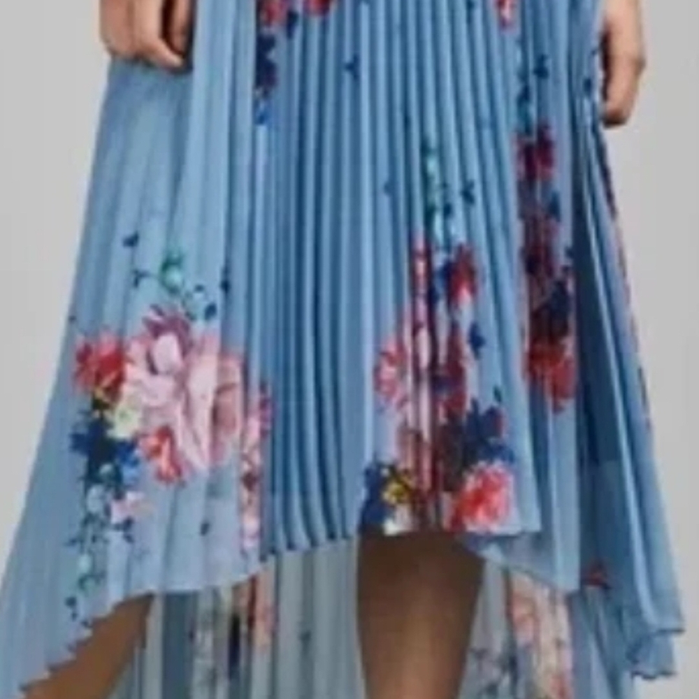 Ted Baker London Blue Floral High-Low Skirt